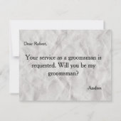 Bent u mijn Groomsman? Kaart (Achterkant)