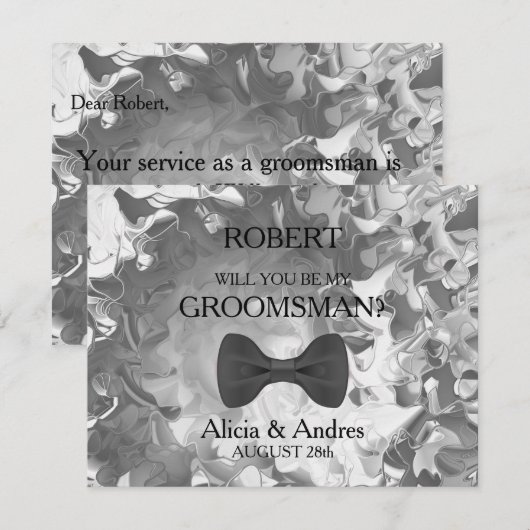 Bent u mijn Groomsman? Kaart (Voorkant / Achterkant)