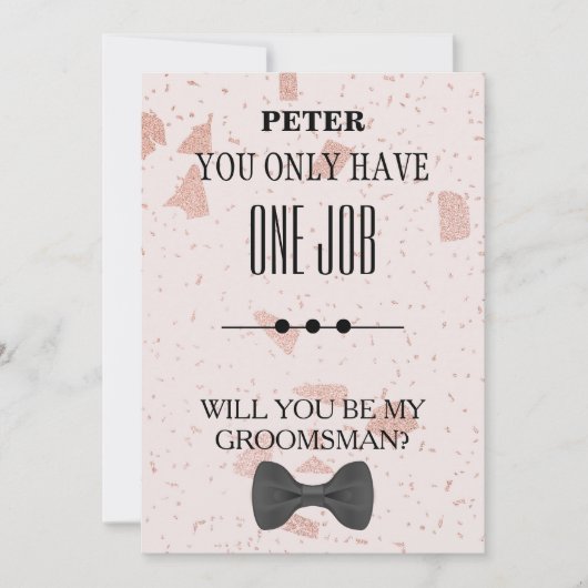 Bent u mijn Groomsman? Kaart (Voorkant)