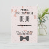 Bent u mijn Groomsman? Kaart (Staand voorkant)
