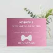 Bent u mijn Groomsman? Kaart (Staand voorkant)