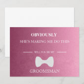 Bent u mijn Groomsman? Kaart (Voorkant / Achterkant)