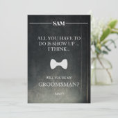 Bent u mijn Groomsman? Kaart (Staand voorkant)