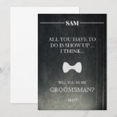 Bent u mijn Groomsman? Kaart (Voorkant / Achterkant)
