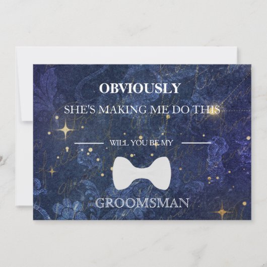 Bent u mijn Groomsman? Kaart (Voorkant)