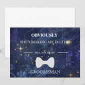 Bent u mijn Groomsman? Kaart (Voorkant / Achterkant)