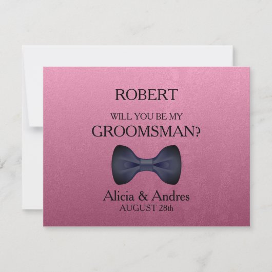 Bent u mijn Groomsman? Kaart (Voorkant)