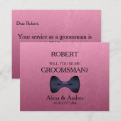 Bent u mijn Groomsman? Kaart (Voorkant / Achterkant)