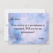 Bent u mijn Groomsman? Kaart (Achterkant)