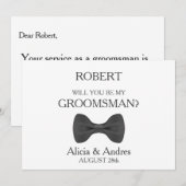 Bent u mijn Groomsman? Kaart (Voorkant / Achterkant)