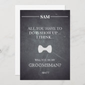 Bent u mijn Groomsman? Kaart (Voorkant / Achterkant)