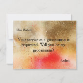 Bent u mijn Groomsman? Kaart (Achterkant)