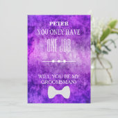 Bent u mijn Groomsman? Kaart (Staand voorkant)
