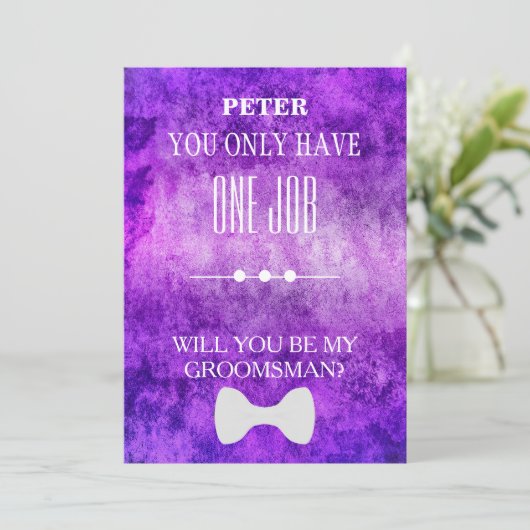 Bent u mijn Groomsman? Kaart (Staand voorkant)