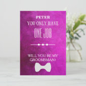 Bent u mijn Groomsman? Kaart (Staand voorkant)