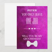 Bent u mijn Groomsman? Kaart (Voorkant / Achterkant)
