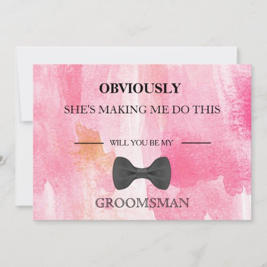 Bent u mijn Groomsman? Kaart (Voorkant)