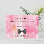 Bent u mijn Groomsman? Kaart (Staand voorkant)