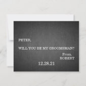 Bent u mijn Groomsman? Kaart (Achterkant)