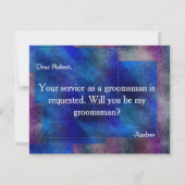 Bent u mijn Groomsman? Kaart (Achterkant)