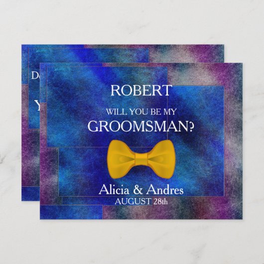 Bent u mijn Groomsman? Kaart (Voorkant / Achterkant)