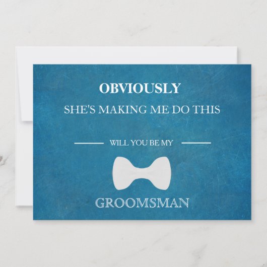 Bent u mijn Groomsman? Kaart (Voorkant)