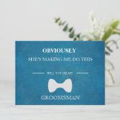 Bent u mijn Groomsman? Kaart (Staand voorkant)