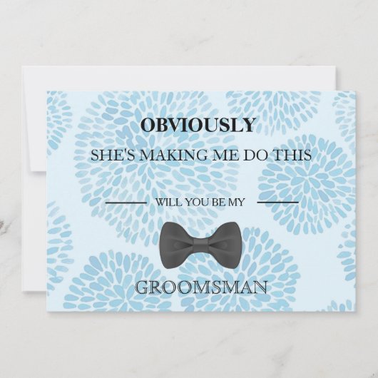 Bent u mijn Groomsman? Kaart (Voorkant)