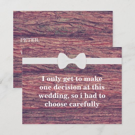 Bent u mijn Groomsman? Kaart (Voorkant / Achterkant)