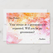Bent u mijn Groomsman? Kaart (Achterkant)