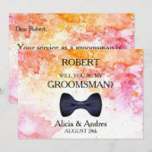 Bent u mijn Groomsman? Kaart (Voorkant / Achterkant)