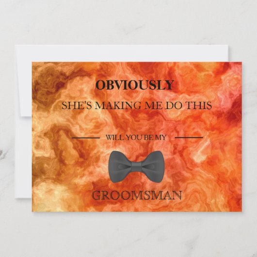 Bent u mijn Groomsman? Kaart (Voorkant)