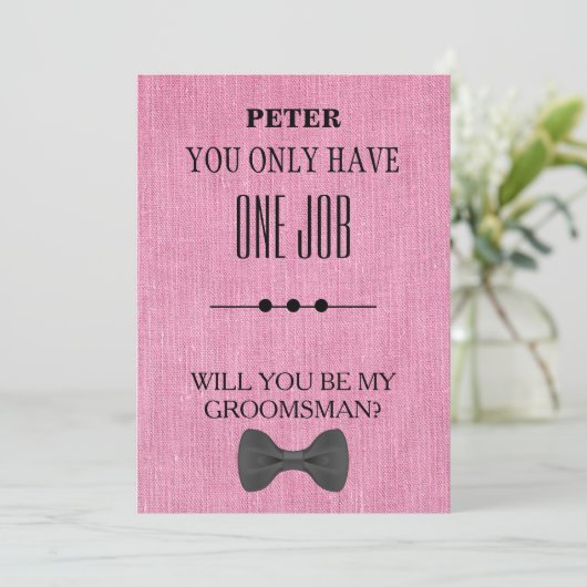 Bent u mijn Groomsman? Kaart (Staand voorkant)