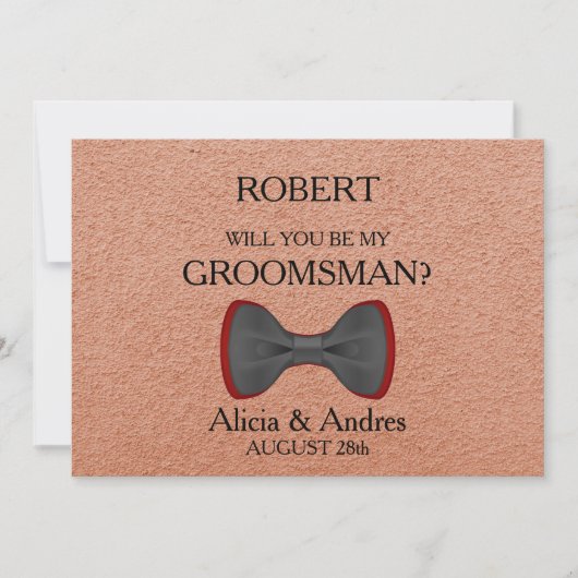 Bent u mijn Groomsman? Kaart (Voorkant)