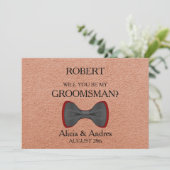 Bent u mijn Groomsman? Kaart (Staand voorkant)