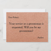 Bent u mijn Groomsman? Kaart (Achterkant)