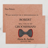 Bent u mijn Groomsman? Kaart (Voorkant / Achterkant)