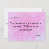 Bent u mijn Groomsman? Kaart (Achterkant)