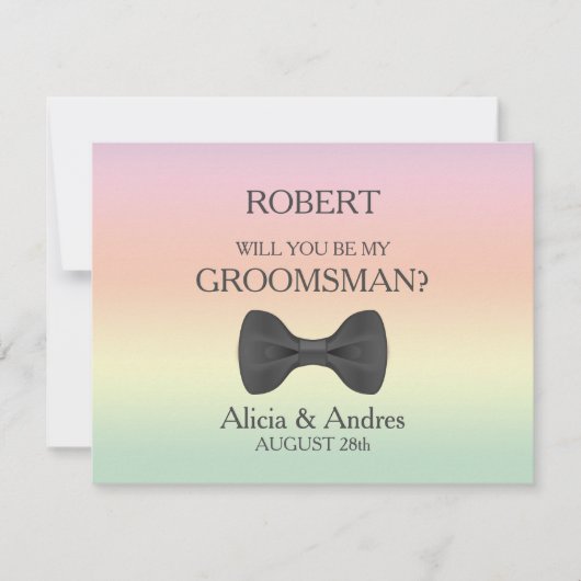 Bent u mijn Groomsman? Kaart (Voorkant)