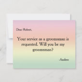 Bent u mijn Groomsman? Kaart (Achterkant)