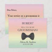Bent u mijn Groomsman? Kaart (Voorkant / Achterkant)