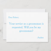 Bent u mijn Groomsman? Kaart (Achterkant)