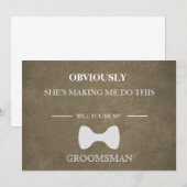 Bent u mijn Groomsman? Kaart (Voorkant / Achterkant)