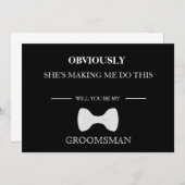 Bent u mijn Groomsman? Kaart (Voorkant / Achterkant)