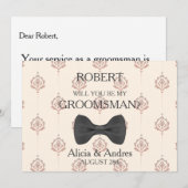 Bent u mijn Groomsman? Kaart (Voorkant / Achterkant)