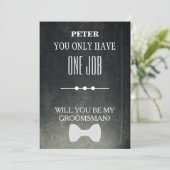 Bent u mijn Groomsman? Kaart (Staand voorkant)