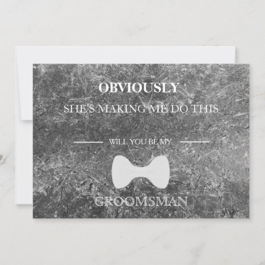 Bent u mijn Groomsman? Kaart (Voorkant)