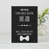 Bent u mijn Groomsman? Kaart (Staand voorkant)