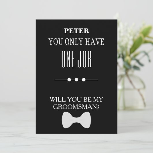 Bent u mijn Groomsman? Kaart (Staand voorkant)