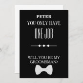 Bent u mijn Groomsman? Kaart (Voorkant / Achterkant)
